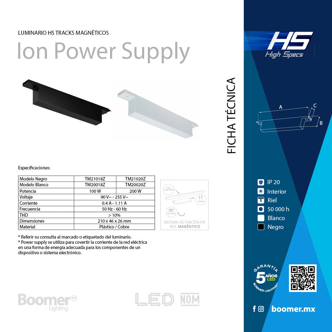 FUENTE DE PODER PARA RIEL HS-ION 100 W (100 D40V)