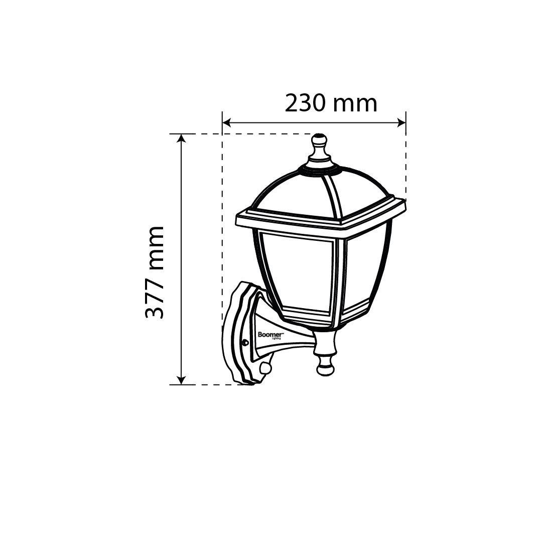 FAROL DECORATIVO PARA PARED TURIN, 15W, BASE E27