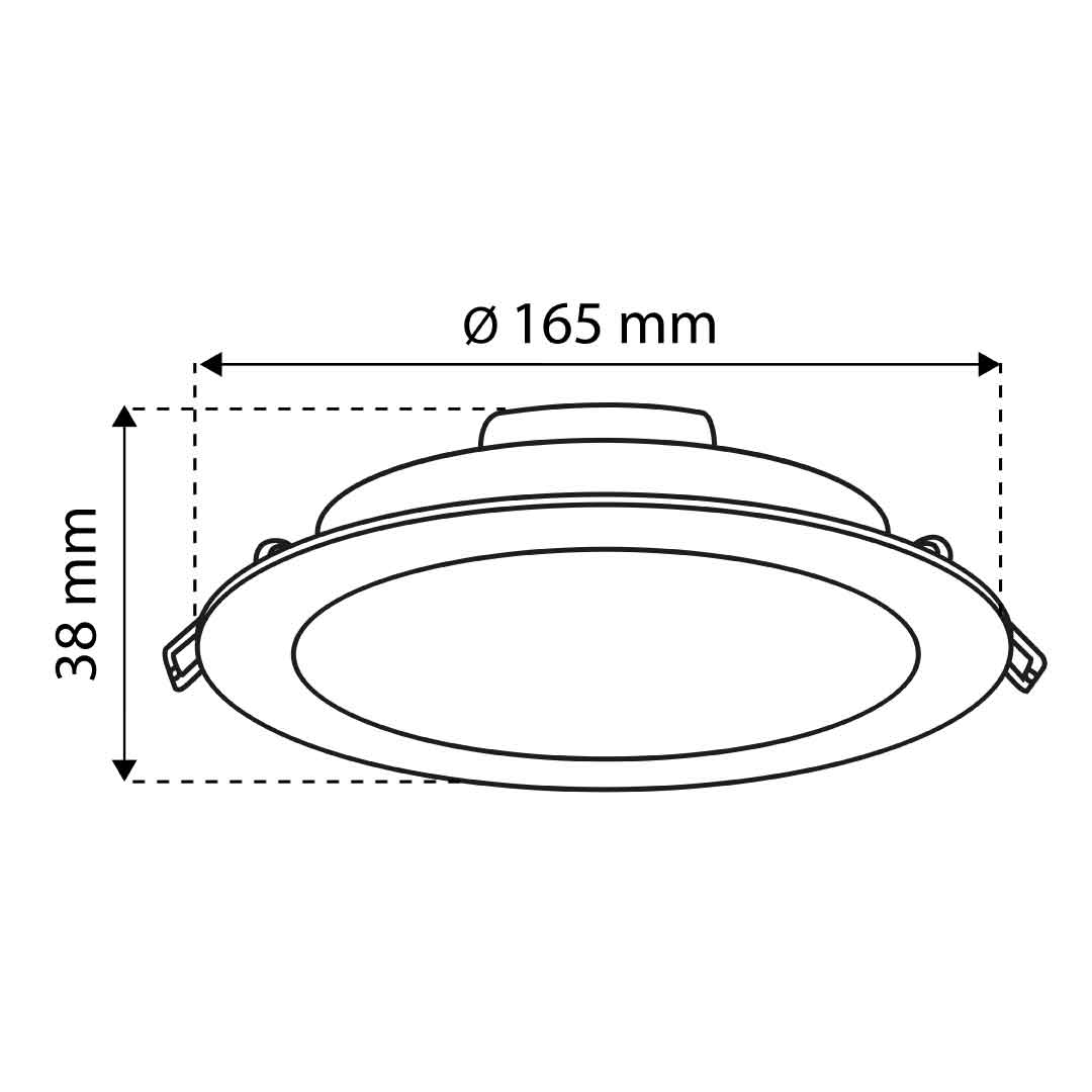 EMPOTRABLE BLANCO 14W, LUZ CÁLIDA, IP20, PARA PLAFÓN, 1200LM