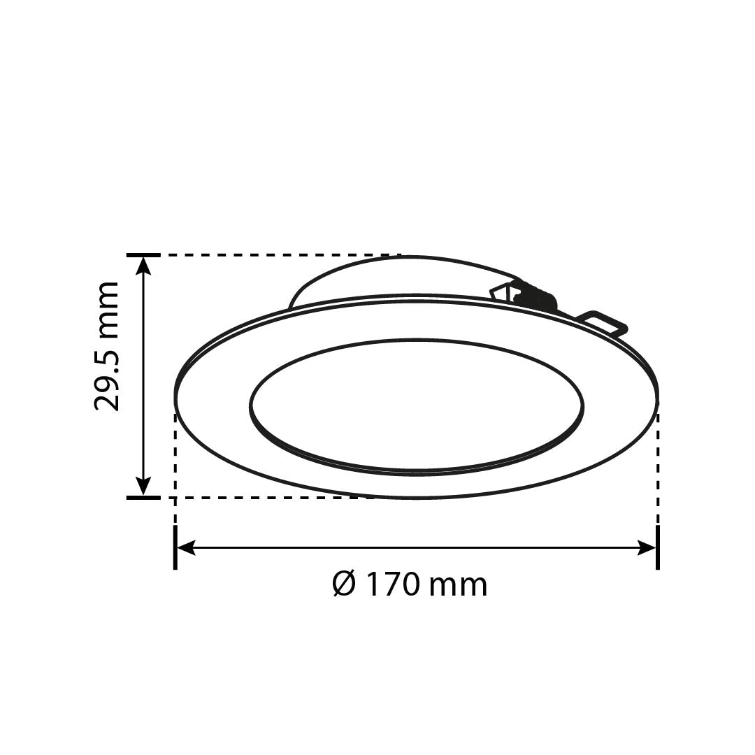 EMPOTRABLE BLANCO 14W, LUZ CÁLIDA, IP20, PARA BOTE, 1400LM