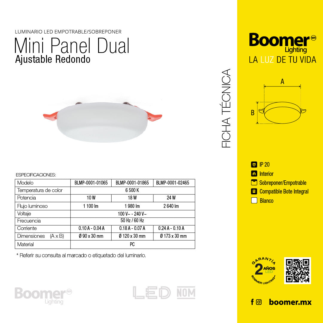 LÁMPARA LED AJUSTABLE REDONDO PARA EMPOTRAR, 10W, LUZ FRÍA