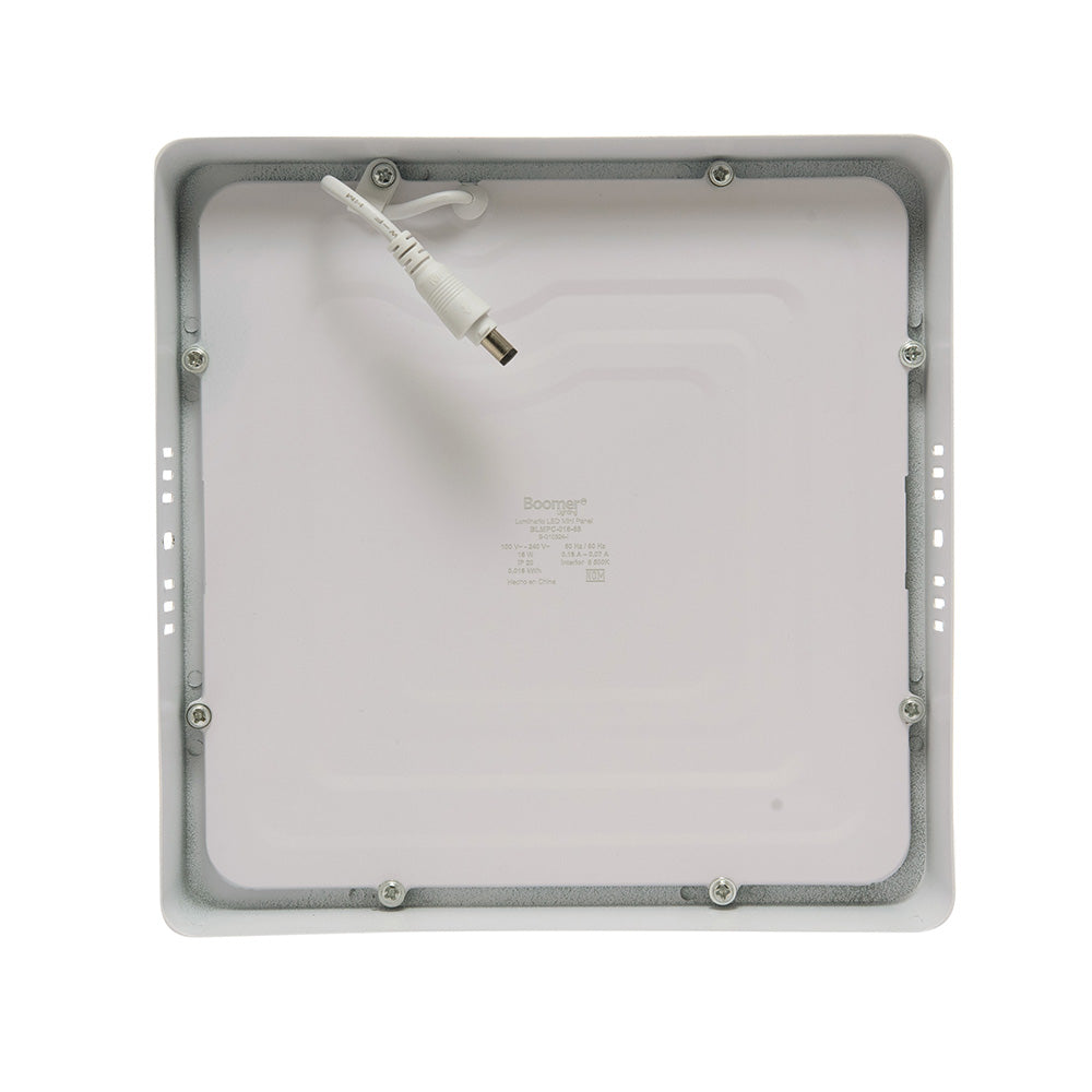 LÁMPARA PANEL LED CUADRADO PARA SOBREPONER, 18W, LUZ CÁLIDA