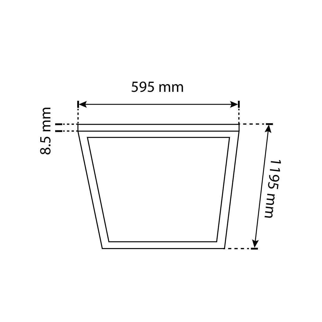 PANEL LED EMPOTRABLE 1.20*.60, 60W, LUZ FRÍA, INTERIOR