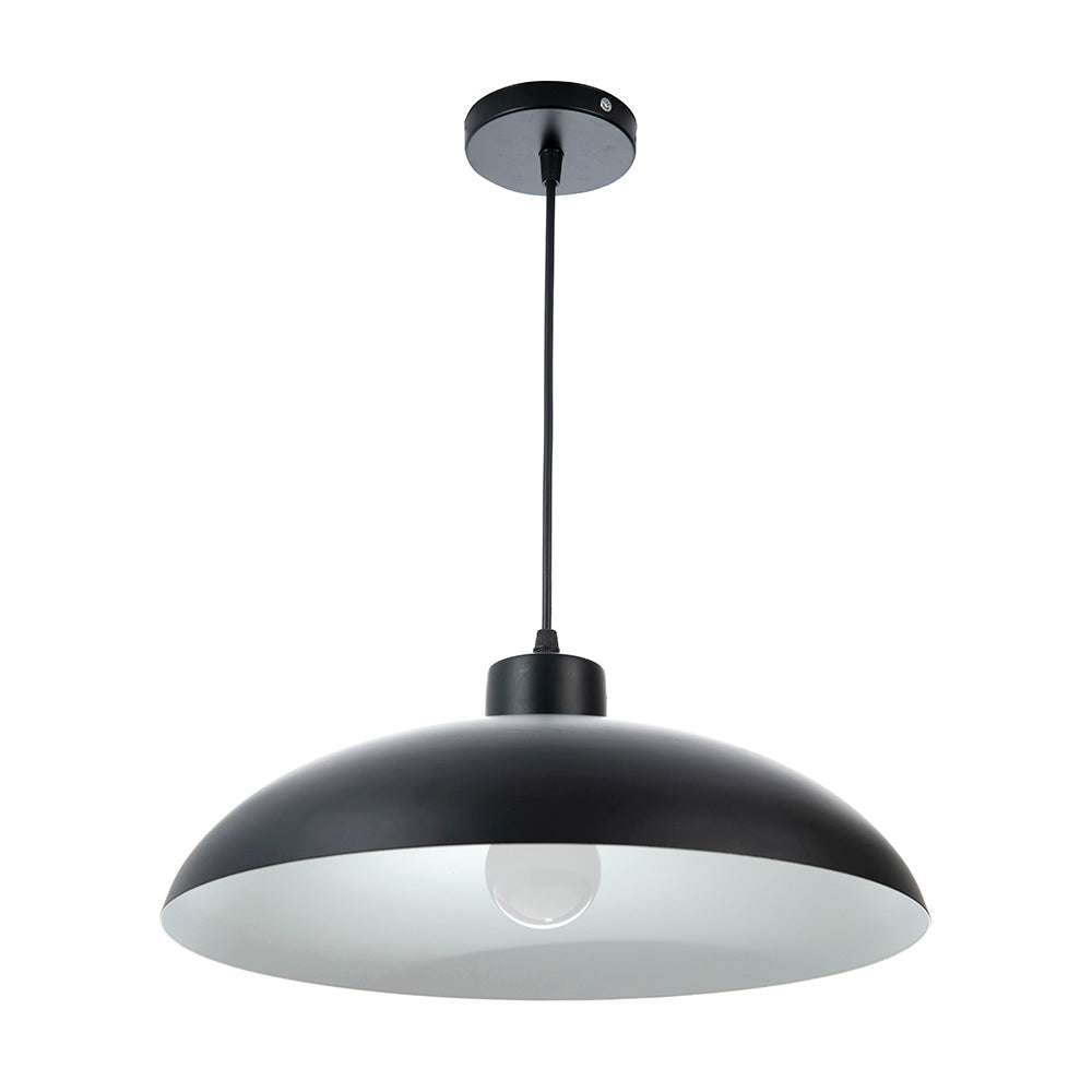 LÁMPARA COLGANTE ALESSIO NEGRA 15W BASE E27 PARA INTERIOR