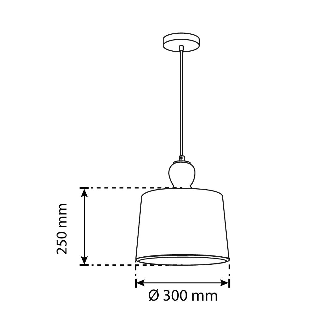 LÁMPARA COLGANTE GIANNI BLANCO, 15 W, BASE E27, INTERIOR, AL