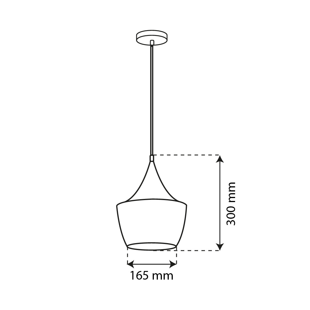 LÁMPARA COLGANTE MIA BLANCO, 15 W, BASE E27, INTERIOR, AL