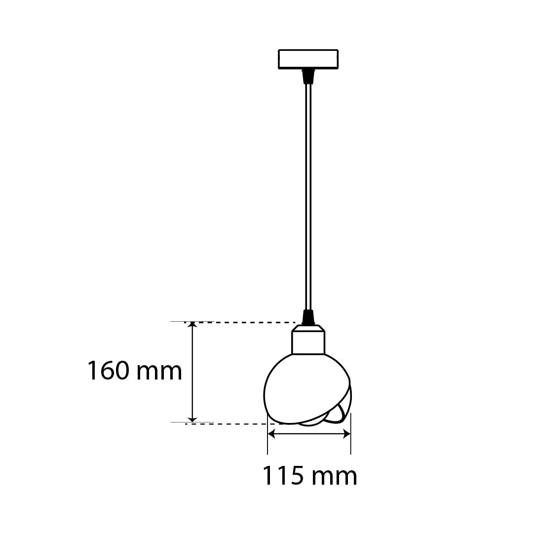 LÁMPARA COLGANTE LANTAAR NEGRO, 15 W, BASE E27, INTERIOR, AL