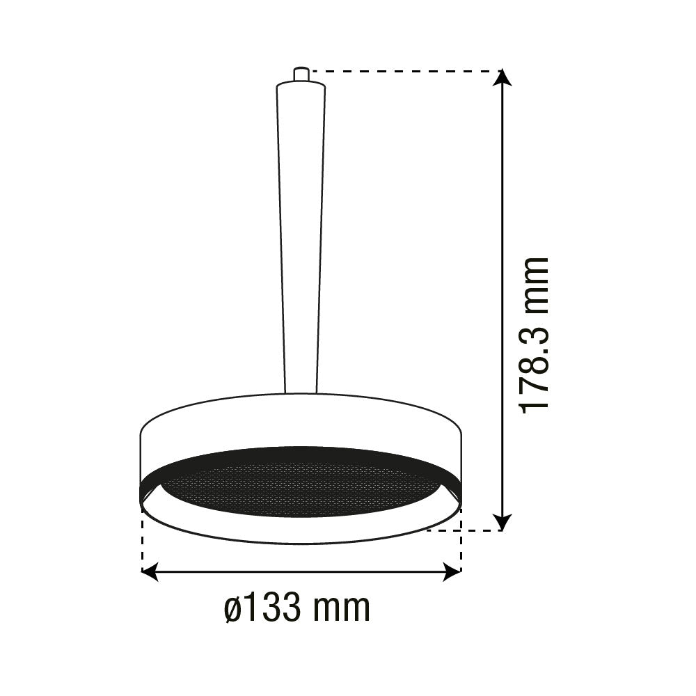 LÁMPARA COLGANTE HS-ES KIRI NEGRO 10W, 3000K, 233LM, IP20