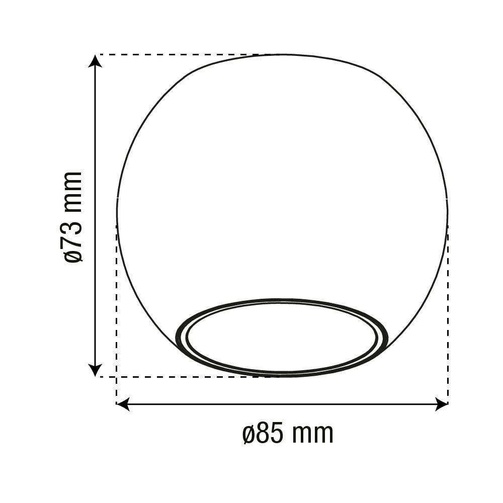 LÁMPARA SOBREPONER HS-ES ORB BRONCE 12W 3000K, 1033LM, IP20