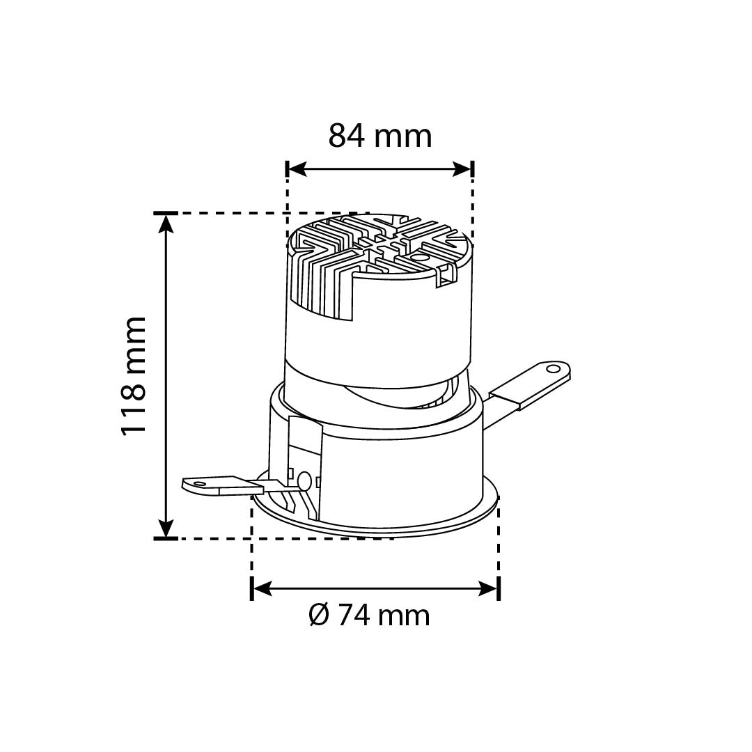 EMPOTRABLE HS IRIDIUM 24°, 75mm, 20W, 3000K, 1230LM