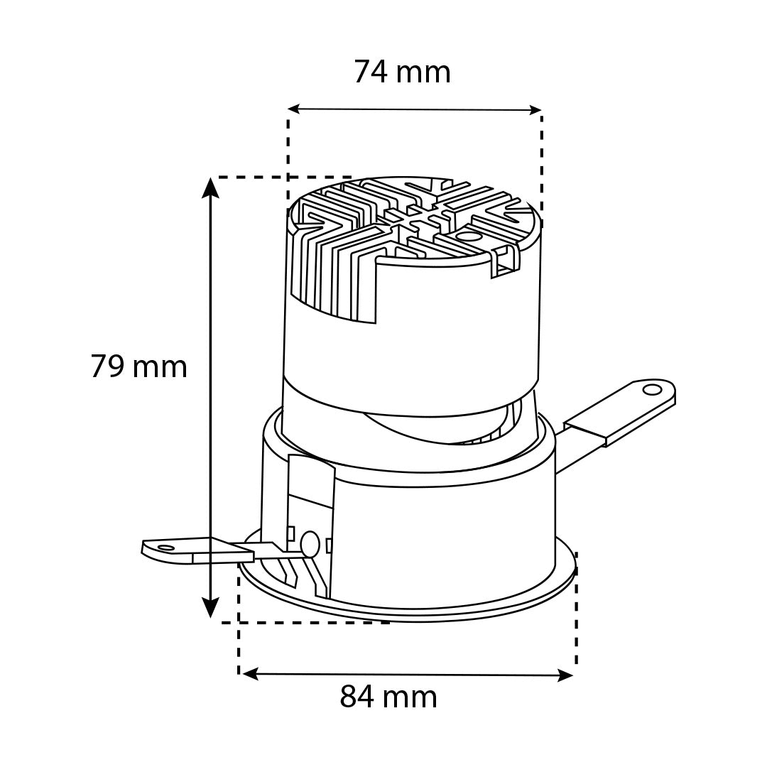 EMPOTRABLE HS IRIDIUM 24°, 75mm, 12W, 4000K, 870LM