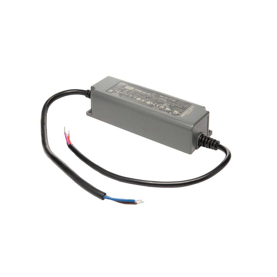 DRIVER GRIS EXTERIOR 60W 24V ENTRADA 100-305V PARA TIRA LED