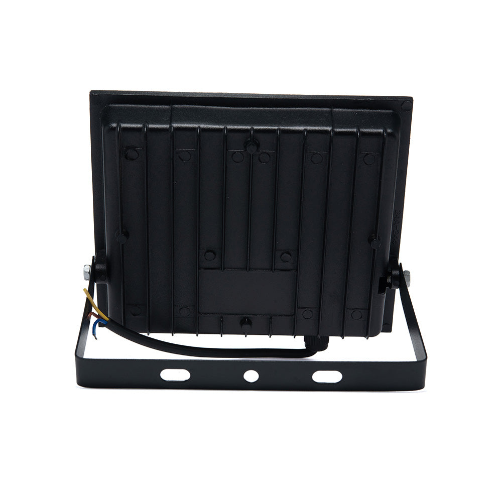 REFLECTOR LED LÚMICO NEGRO 50 W, LUZ FRÍA, PARA EXTERIOR