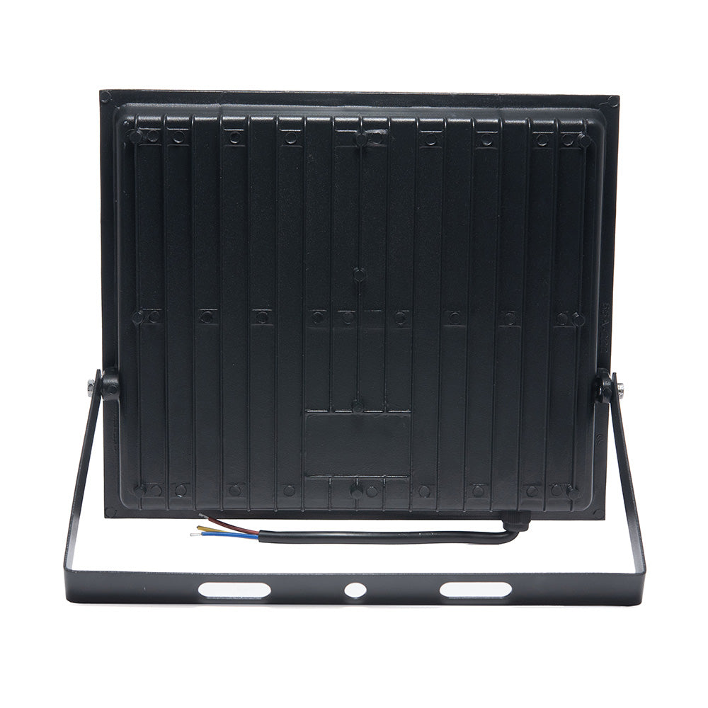 REFLECTOR LED LÚMICO NEGRO 100 W, LUZ FRÍA, PARA EXTERIOR