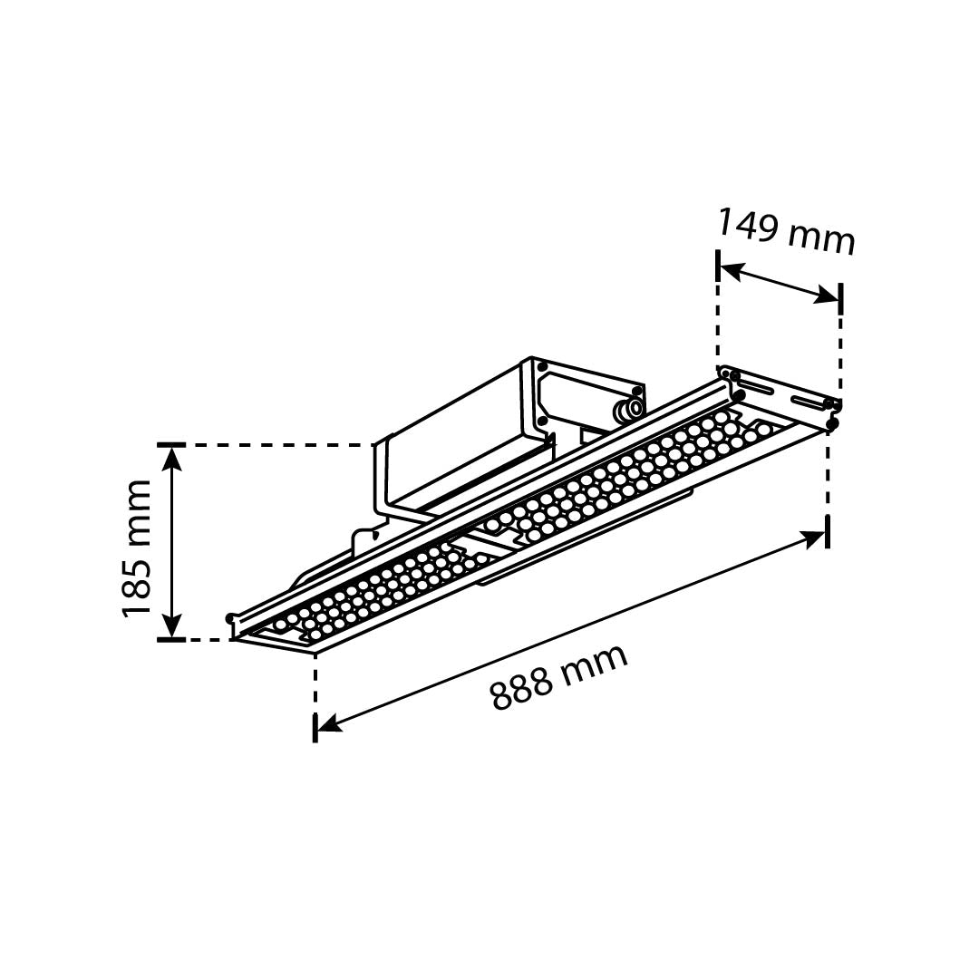 LUMINARIO LED PARA CANCHA DE PÁDEL 240W 5700K 40 000 LM IP66