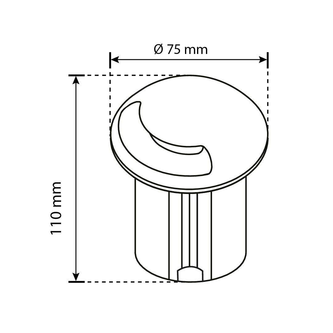 EMPOTRABLE LED DE PISO LUZ CÁLIDA 3W IP68