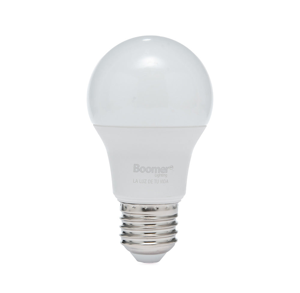 PAQUETE 3 FOCOS SM LED A19 5.5W, LUZ FRÍA, 500LM, BASE E27