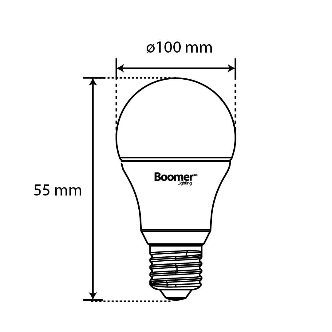 PAQUETE 3 FOCOS SM LED A19 5.5W, LUZ FRÍA, 500LM, BASE E27