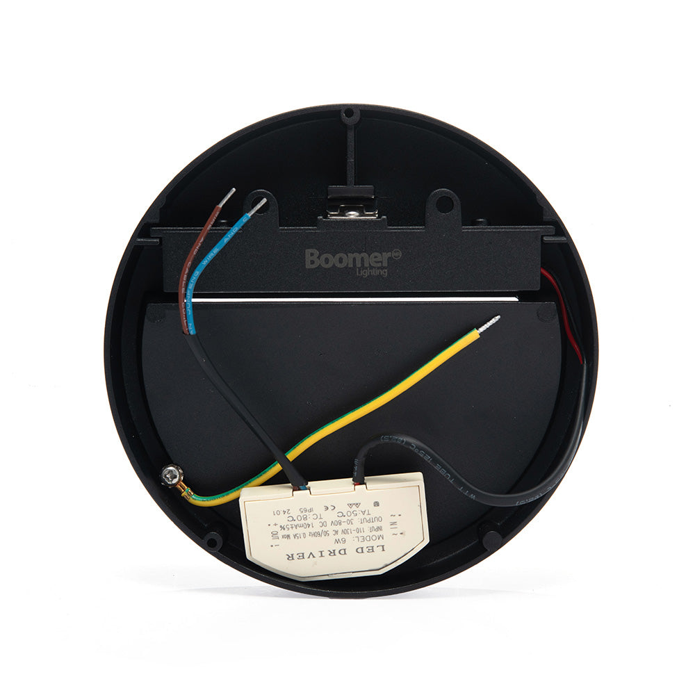 LÁMPARA DE CORTESÍA SOBREPONER NEGRO R6, 6W, 3000K, IP65