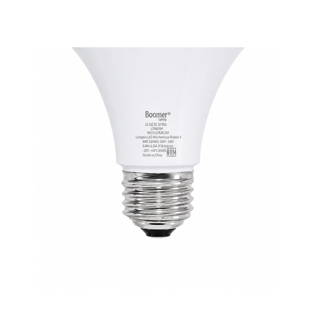 FOCO LED BALA ALTA POTENCIA 80W LUZ FRÍA BASE E27 Y E40