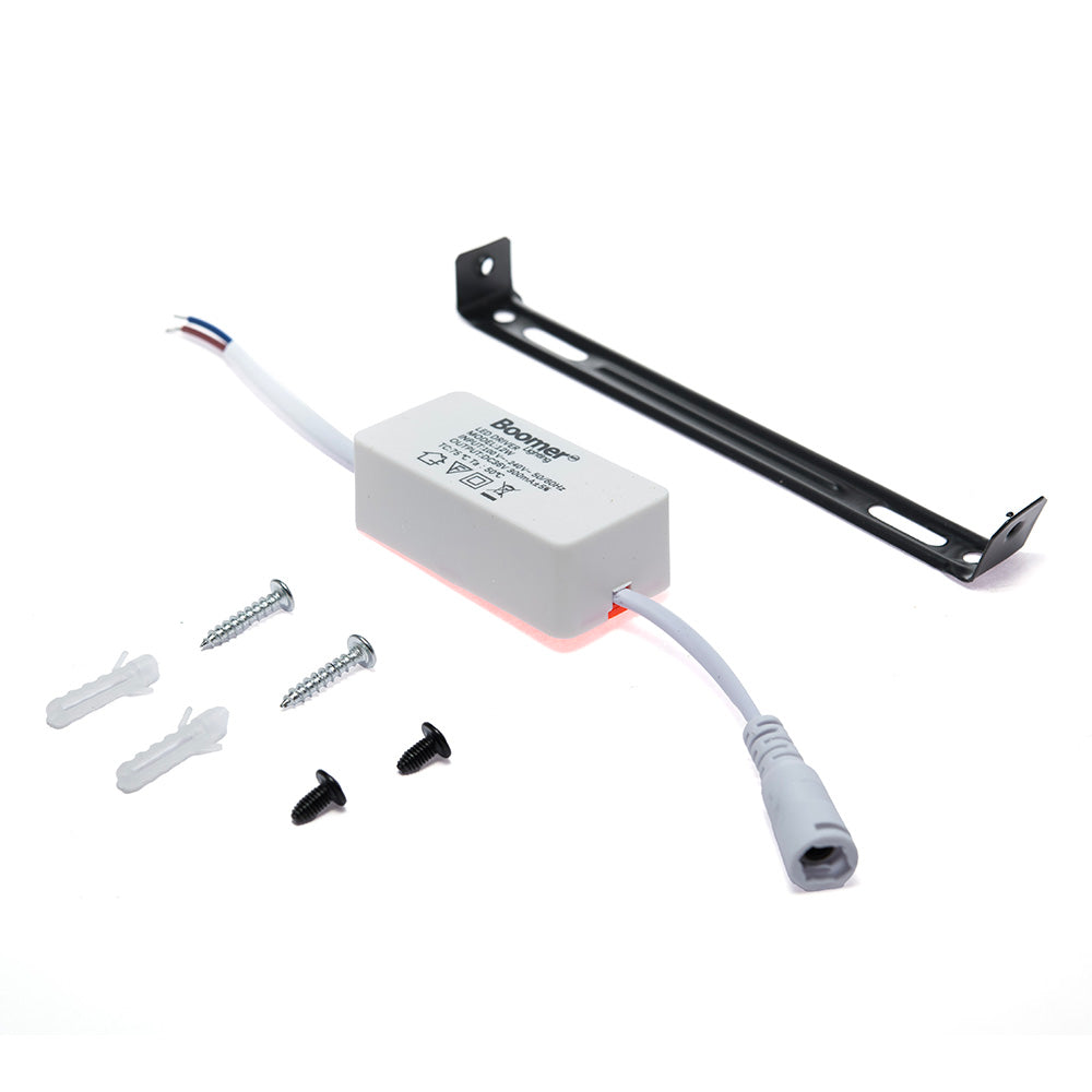 PANEL LED REDONDO NEGRO DE LUZ CÁLIDA 18W 1100LM PARA INTERIOR