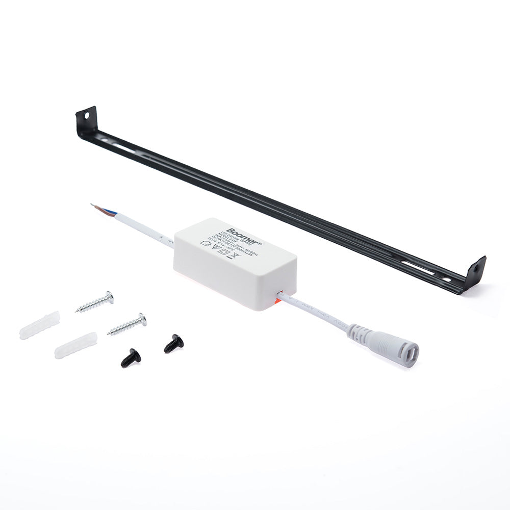 PANEL LED CUADRADO NEGRO 24W LUZ CÁLIDA PARA SOBREPONER