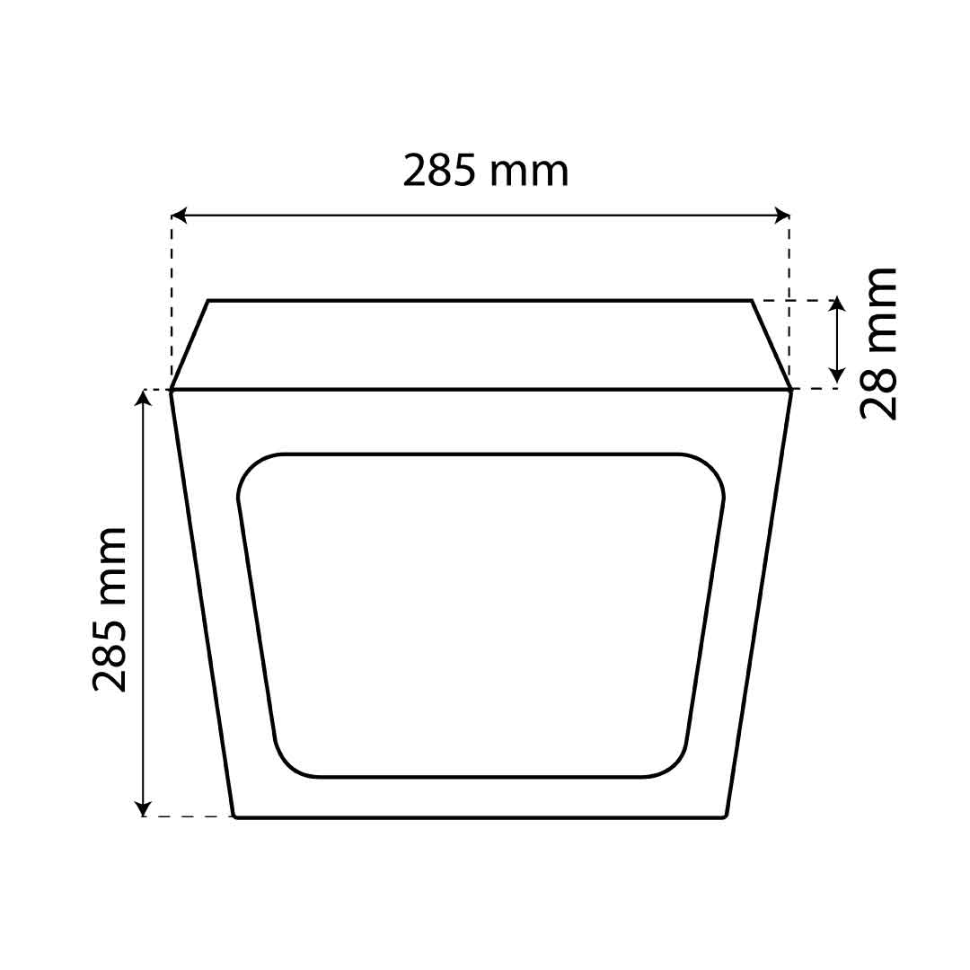 PANEL LED CUADRADO NEGRO 24W LUZ CÁLIDA PARA SOBREPONER