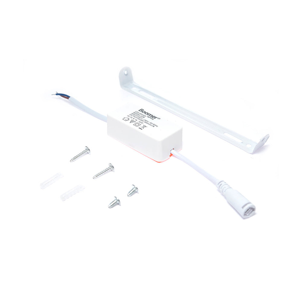PANEL LED CUADRADO SATÍN PARA SOBREPONER, 12W, LUZ CÁLIDA