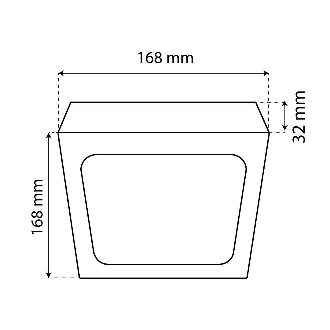 PANEL LED CUADRADO SATÍN PARA SOBREPONER, 12W, LUZ CÁLIDA