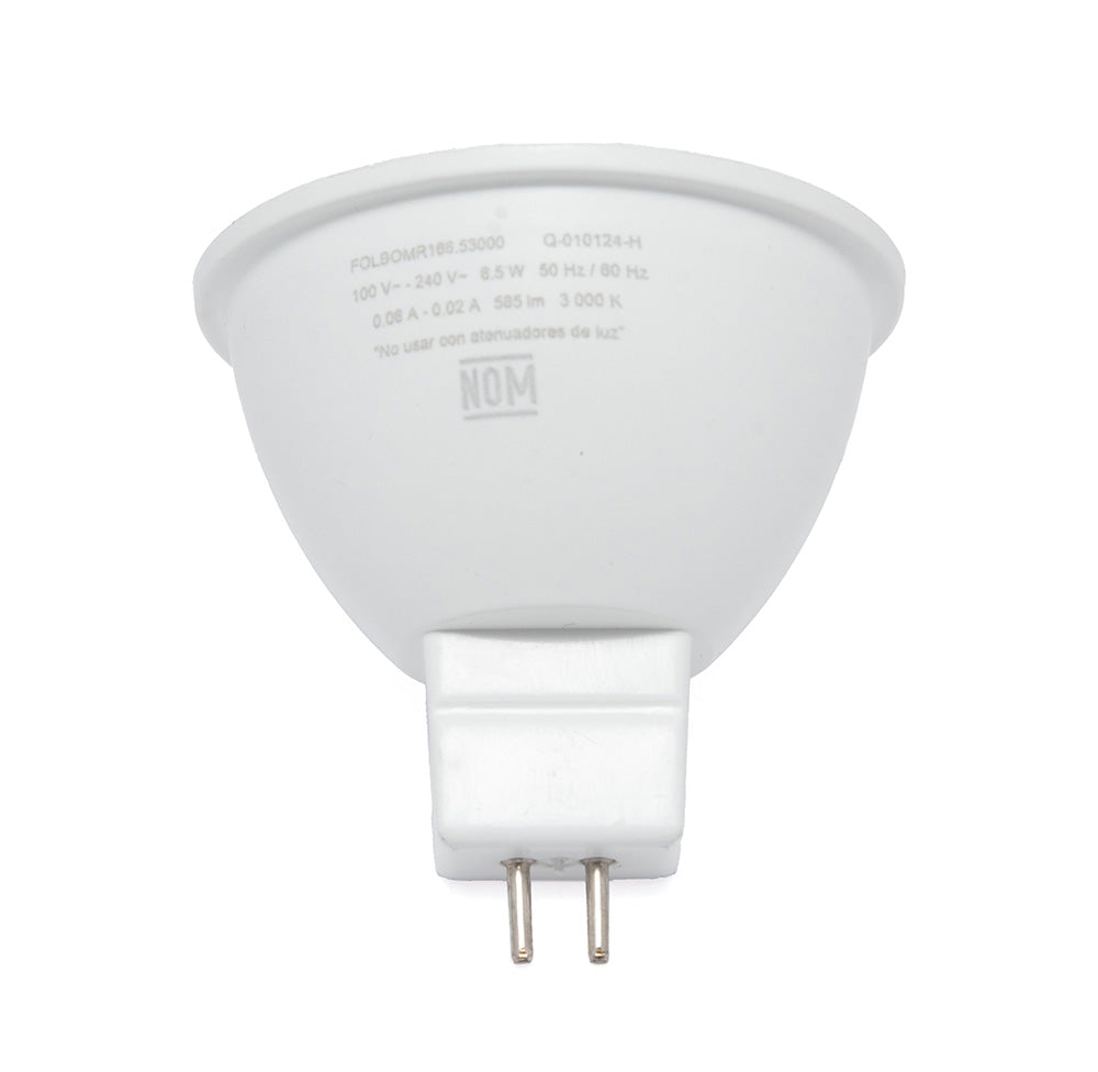10 FOCOS LED MR16 5W LUZ FRÍA, BASE GX5.3, NO ATENUABLE