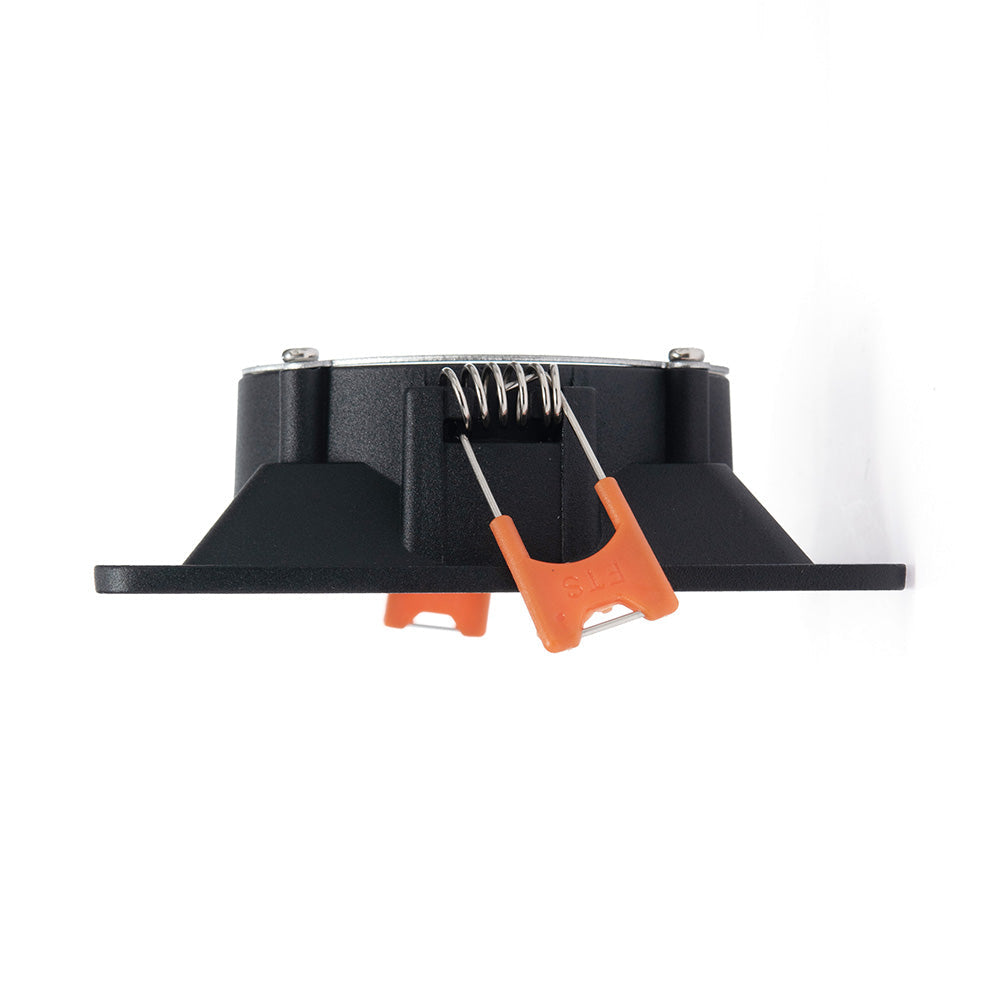 EMPOTRABLE LED CUADRADO NEGRO DIRIGIBLE BASE MR16 DE ALUMINIO