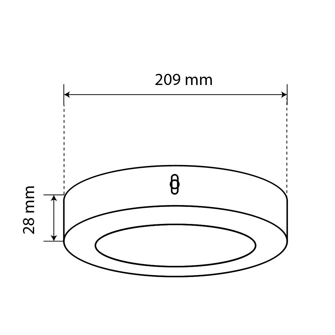 LÁMPARA PANEL LED REDONDO PARA SOBREPONER, 18W, LUZ CÁLIDA
