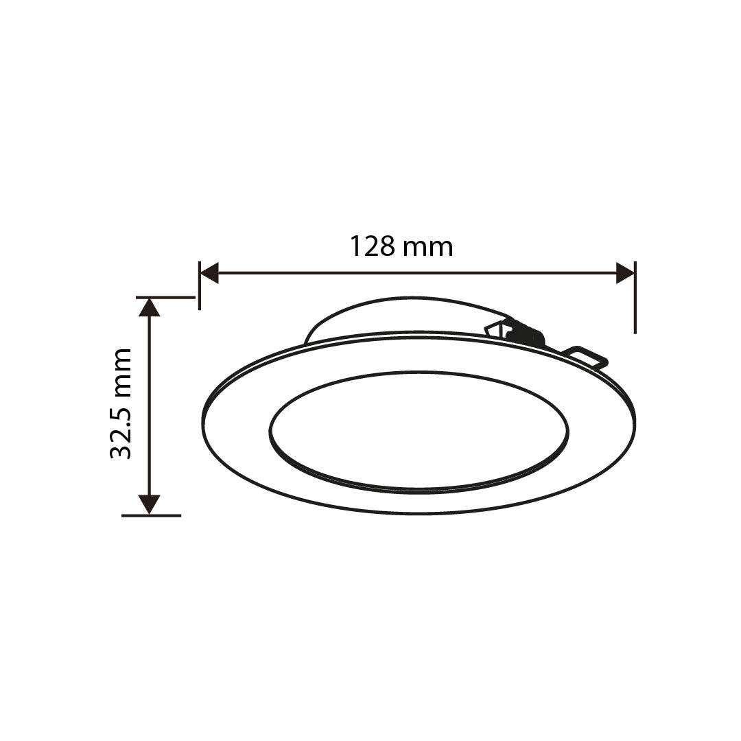 EMPOTRABLE NEGRO 6W ATENUABLE, LUZ CÁLIDA, PARA BOTE, 600LM