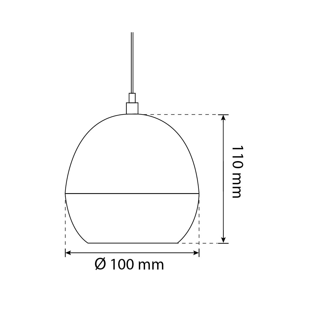 LUMINARIO HS-ION APPLE PENDANT NEGRO, 10W, 4000K, 940LM