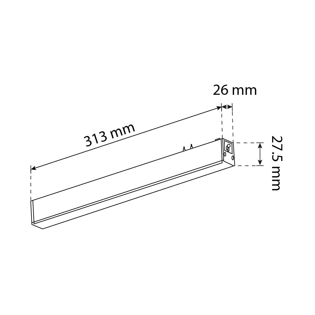 LUMINARIO HS-ION FLOOD LIGHT BLANCO 300MM 12W, 3000K, 800LM