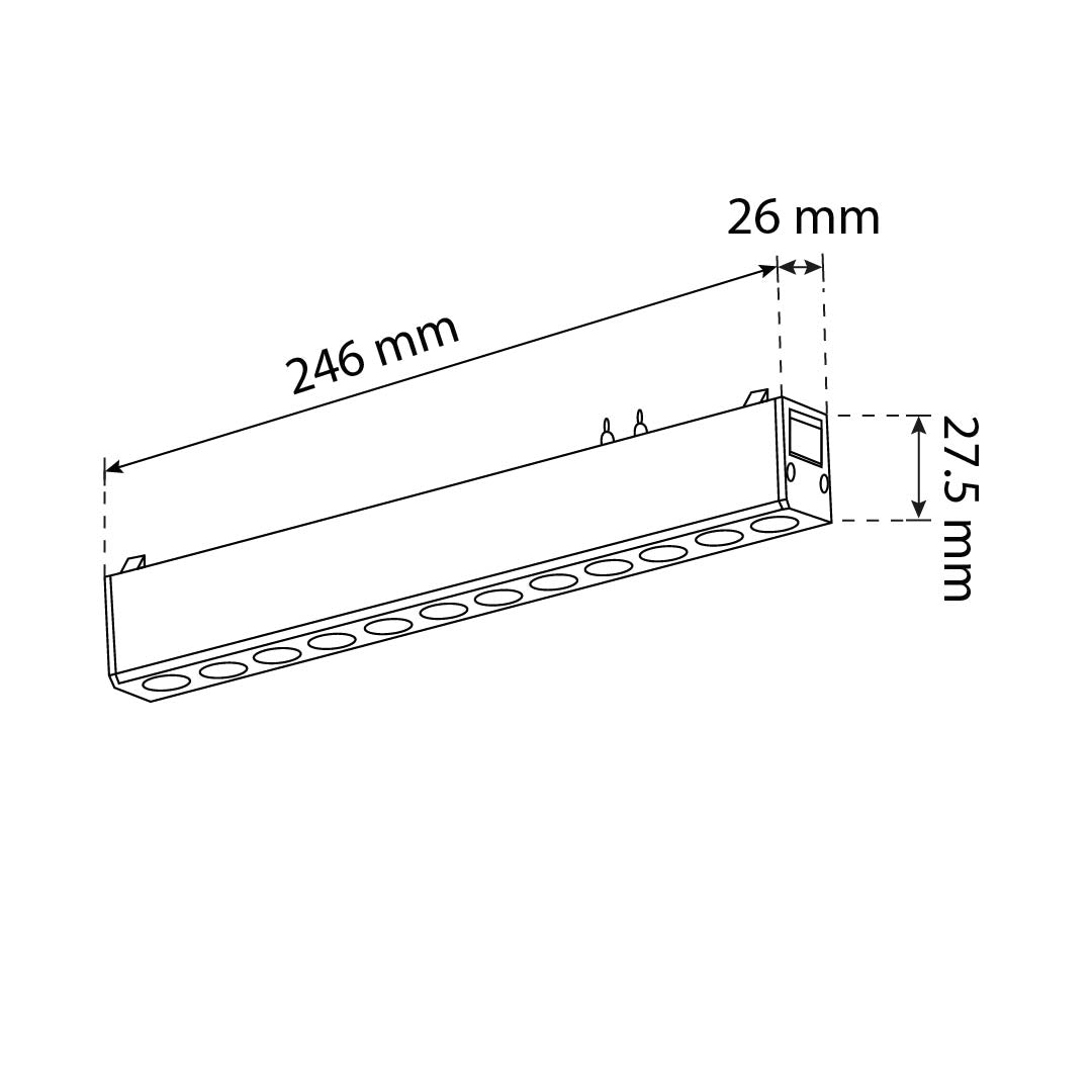 LUMINARIO HS-ION GRILLE LIGHT NEGRO, 12W 5000K, 1080LM