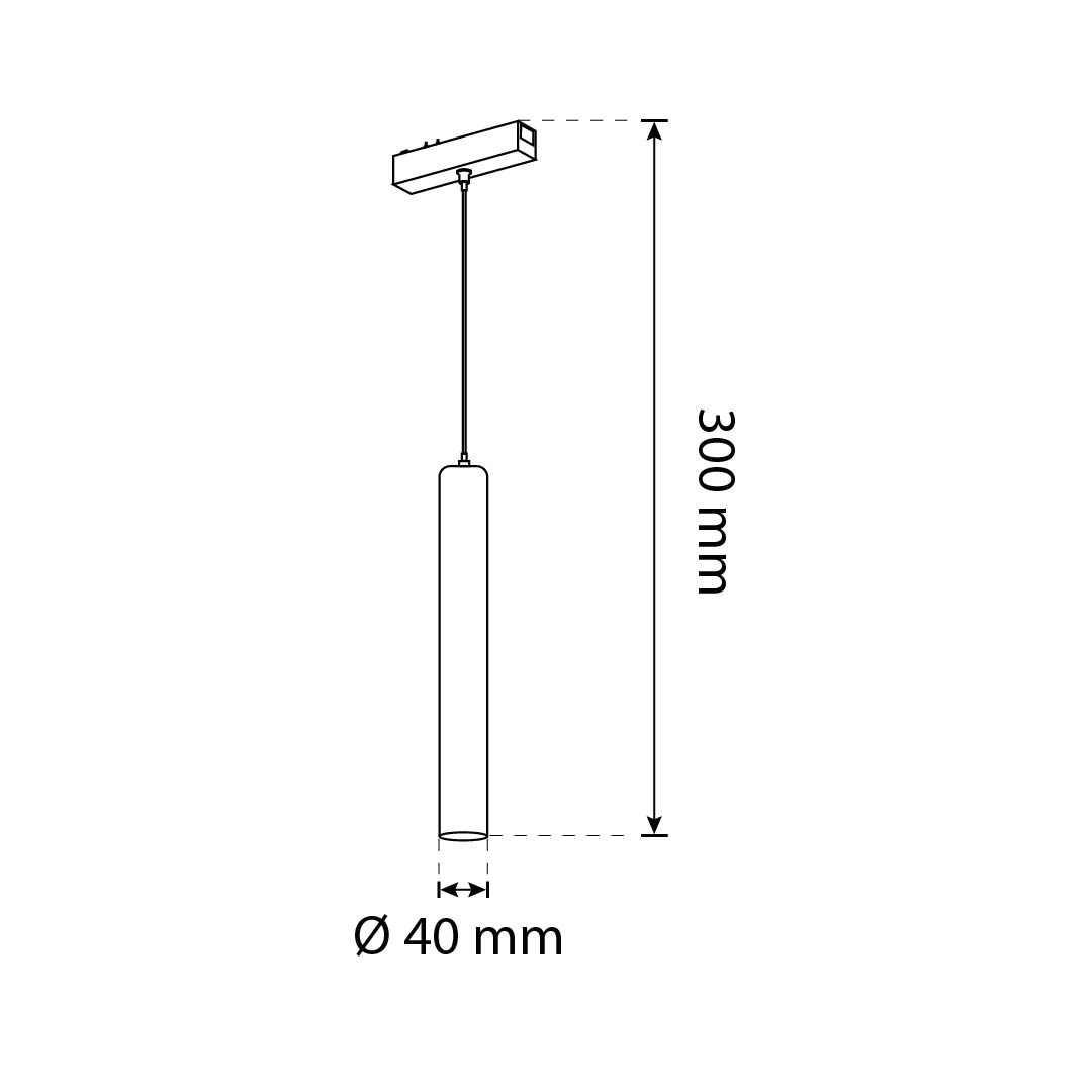 LUMINARIO HS-ION PENDANT D40 M1 BLANCO, 6W, 4000K, 558LM