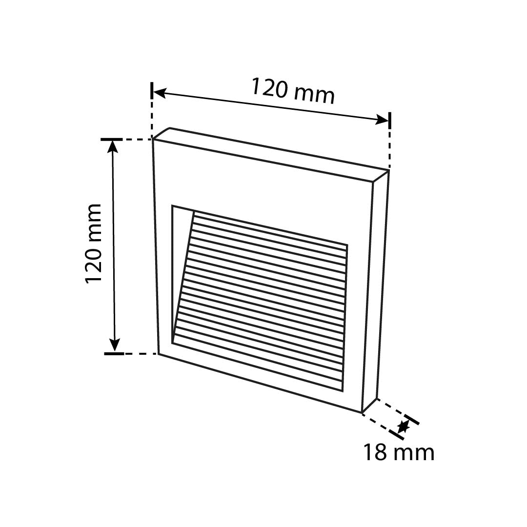 LÁMPARA DE CORTESÍA SOBREPONER NEGRO S6, 6W, 3000K, IP65