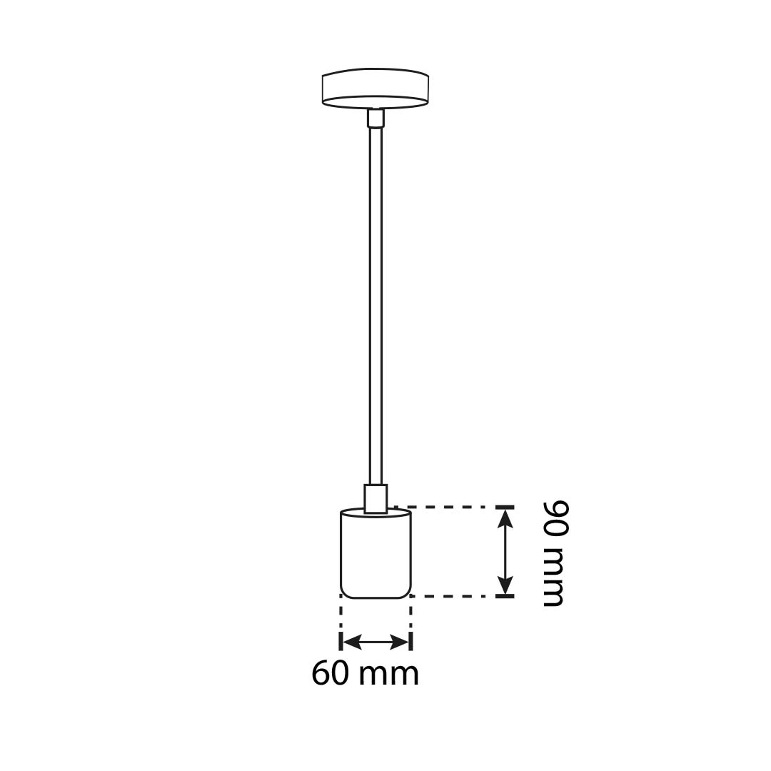 SOCKET COLGANTE DECORATIVO SMOOTH ARIA PARA FOCO E27 15W