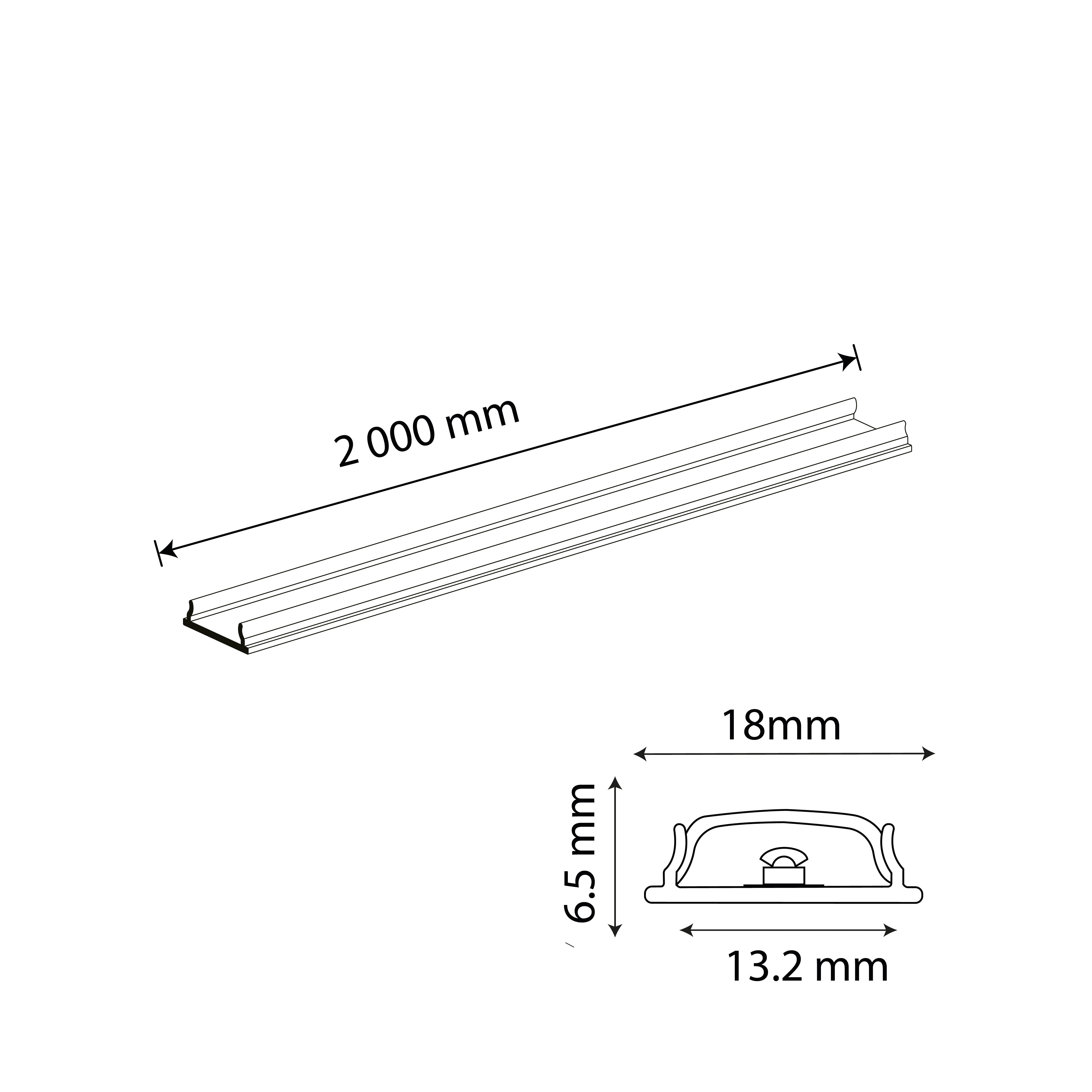 PERFIL ALUMINIO FLEXIBLE PLATA PARA TIRA LED, 3M, IP44