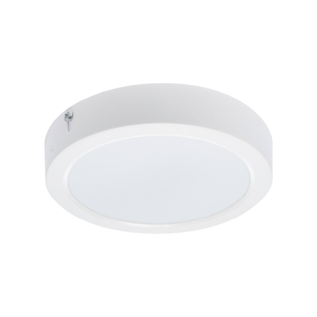 LÁMPARA PANEL LED REDONDO PARA SOBREPONER, 12W, LUZ FRÍA, FE+PC