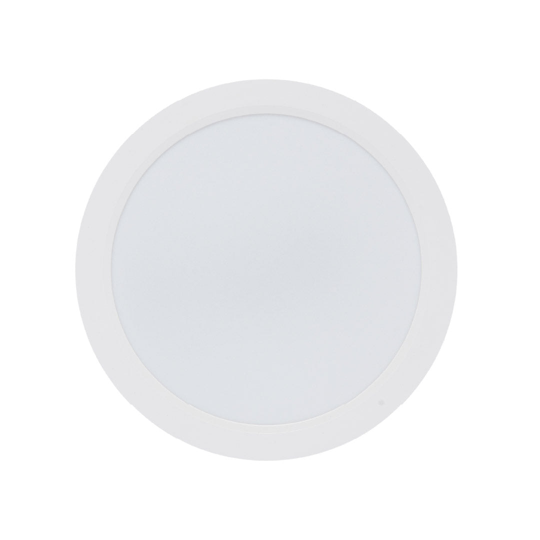 LÁMPARA PANEL LED REDONDO PARA SOBREPONER, 12W, LUZ FRÍA, FE+PC