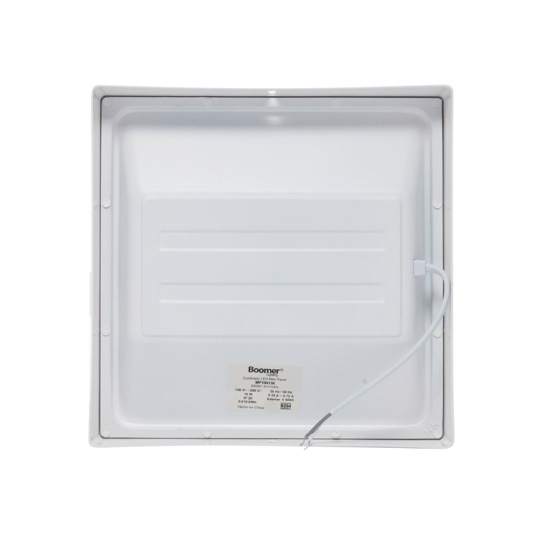 LÁMPARA PANEL LED CUADRADO PARA SOBREPONER, 12W, LUZ FRÍA, FE+PC