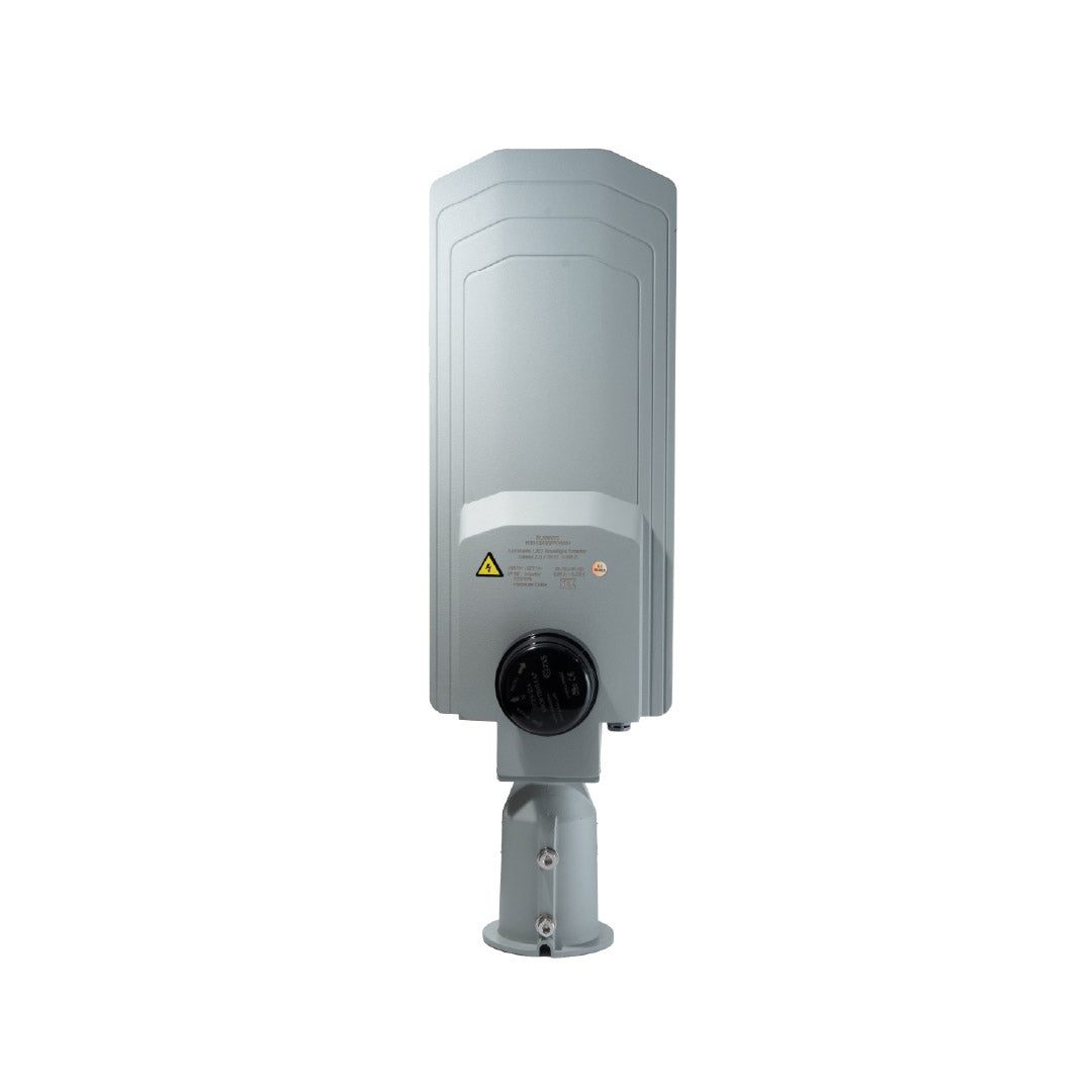 LUMINARIA URBANA CON BASE NEMA 3 PINES 100W LUZ FRÍA IK08