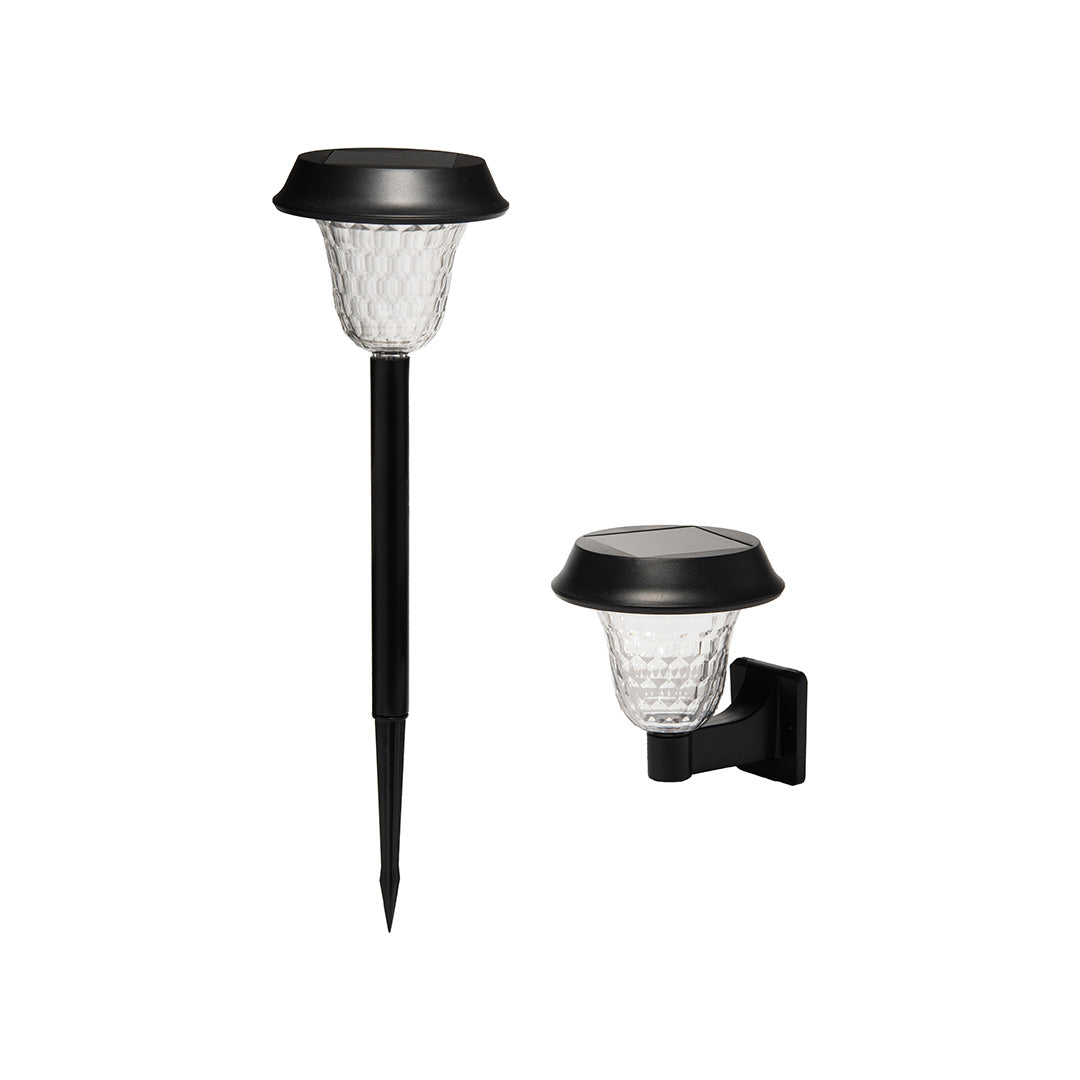 LÁMPARA SOLAR LED TIPO ESTACA LUZ CÁLIDA PARA JARDÍN – PAQUETE DE 2 PIEZAS IP65