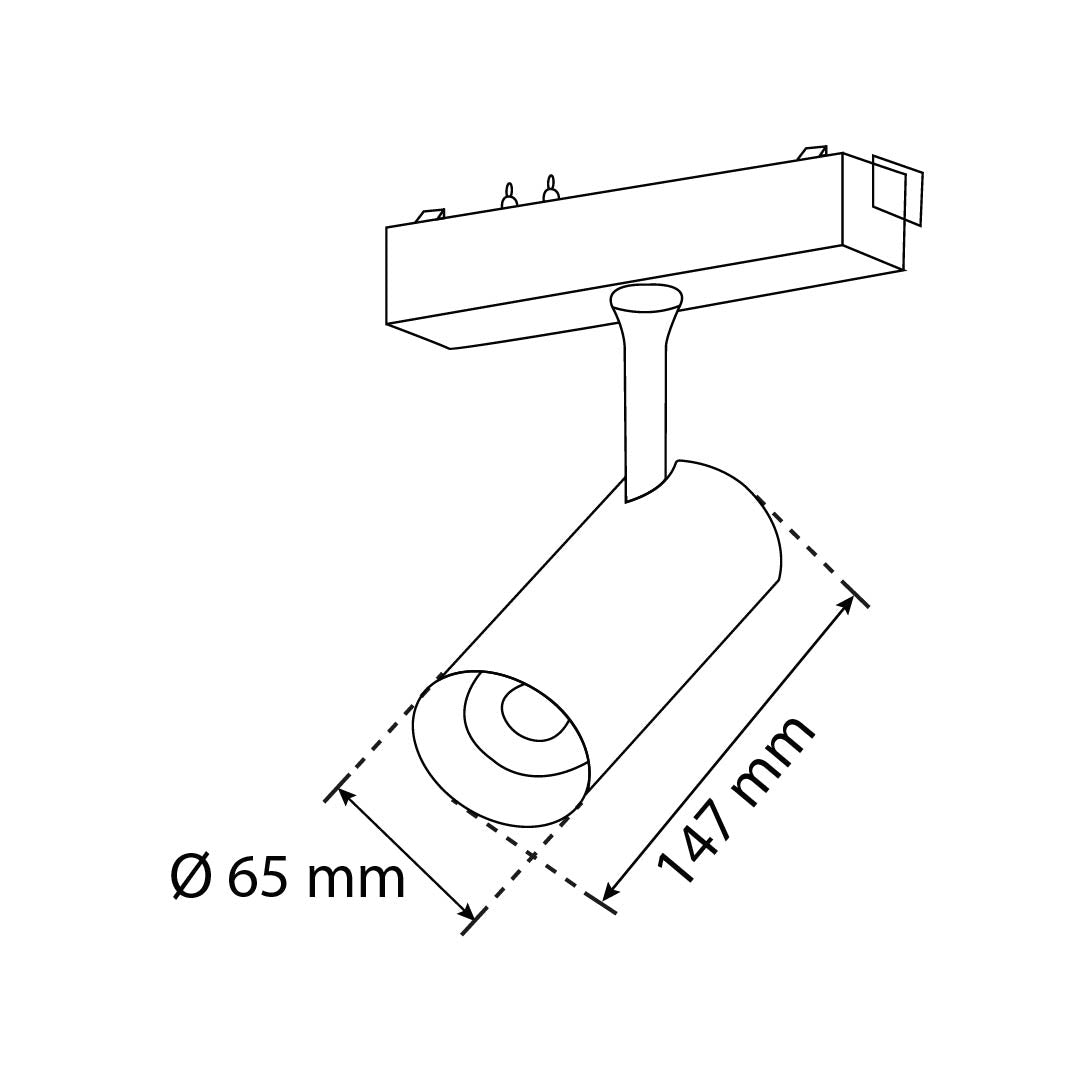LUMINARIO HS-ION SPOT LIGHT BLANCO D65, 20W, 5000K, 1840LM