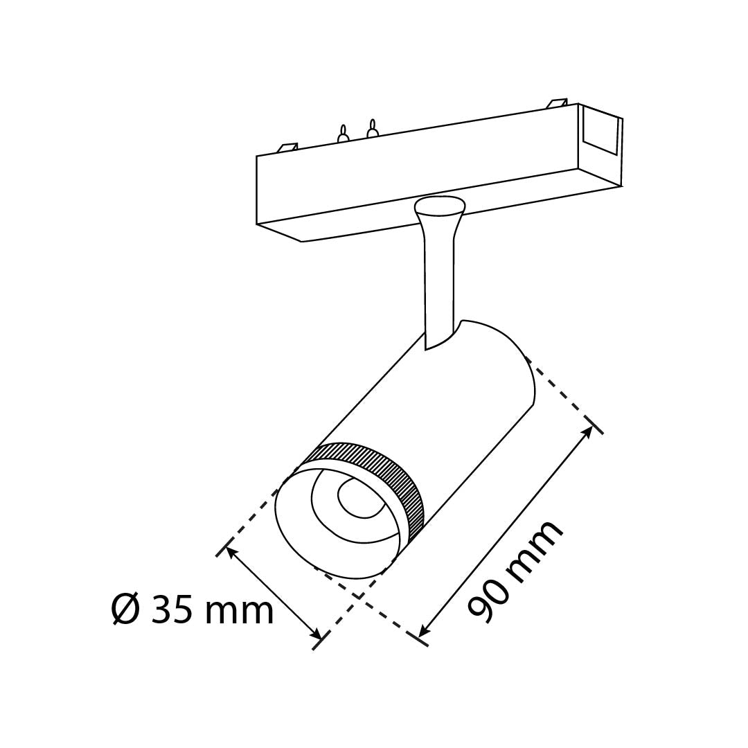LUMINARIO HS-ION SPOT LIGHT ADJ. BLANCO D35 6W 4000K, 330LM