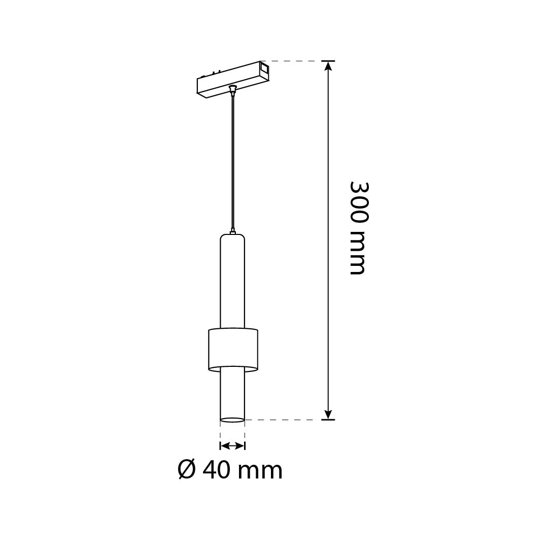 LUMINARIO HS-ION PENDANT D40 M2 NEGRO, 6W, 4000K, 558LM