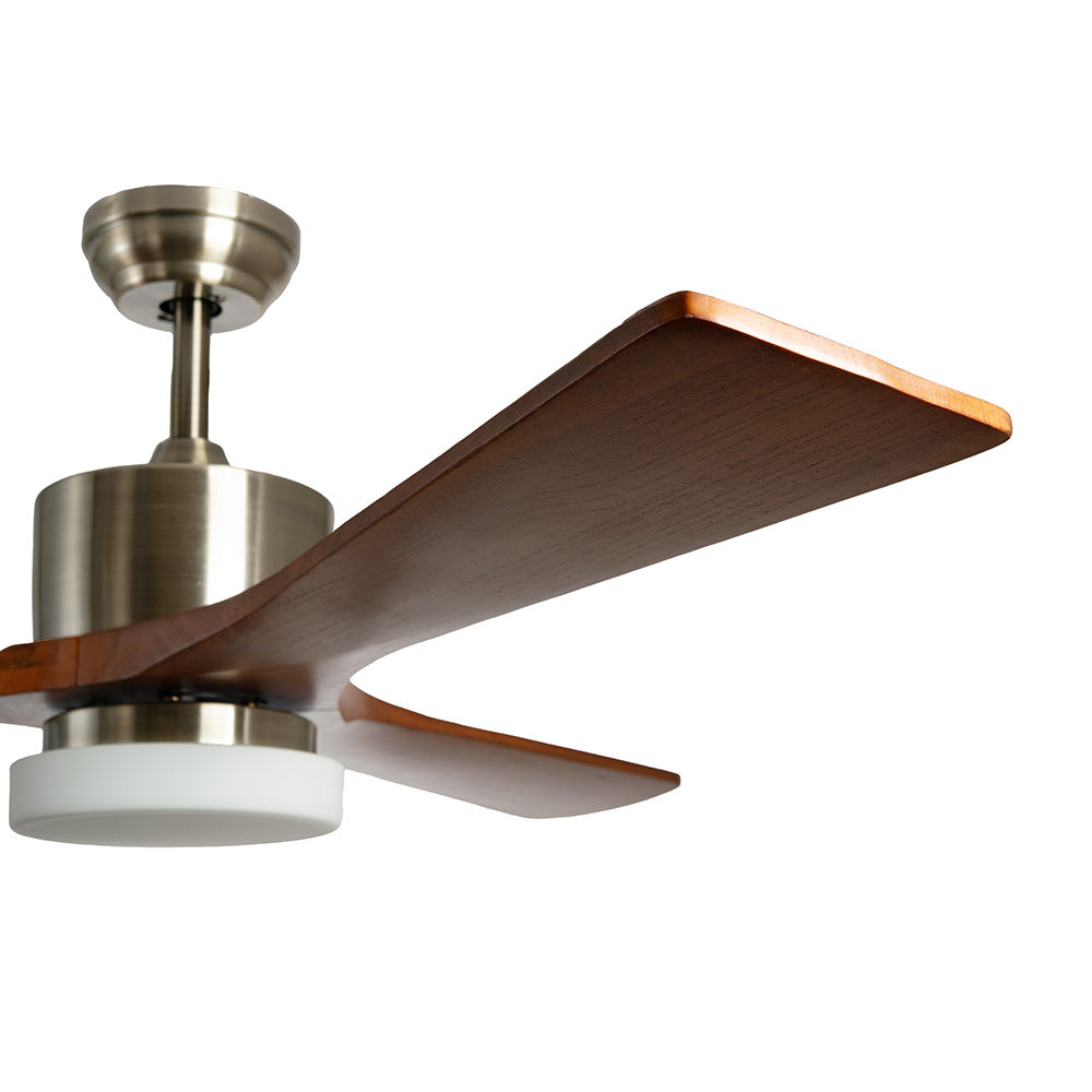 VENTILADOR DE TECHO COPTER CON LUZ LED CCT DE 52” Y 6 VELOCIDADES