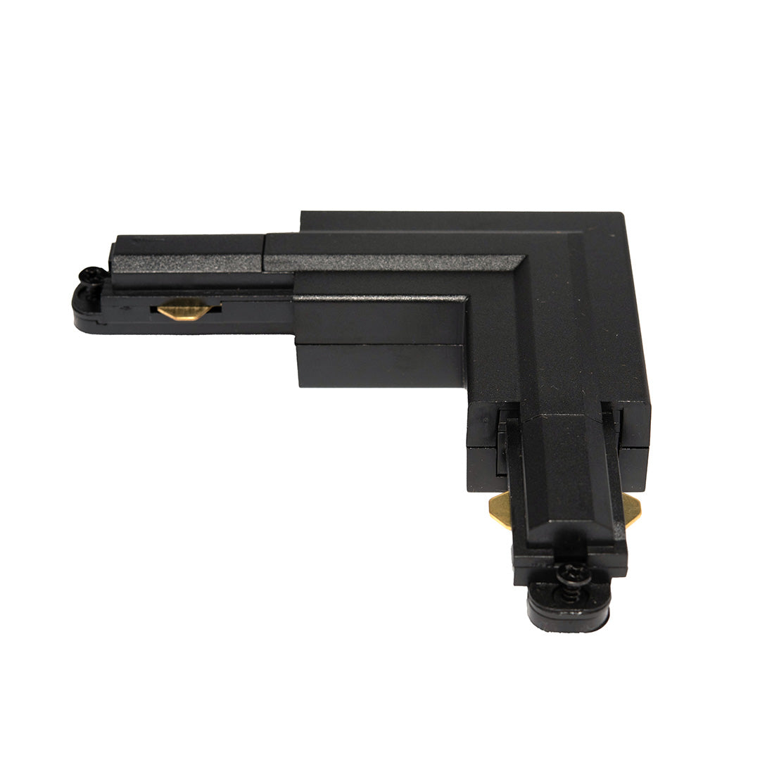 CONECTOR NEGRO TIPO L PARA RIEL HS3 DE ILUMINACIÓN